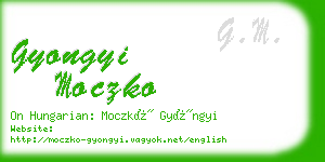 gyongyi moczko business card